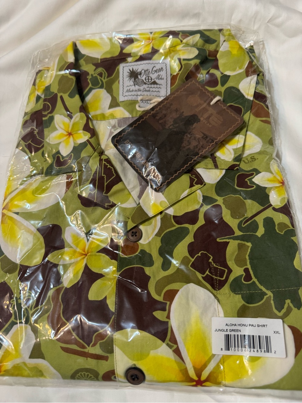 Otte Gear- Aloha Men's Jungle Green short sleeve shirt